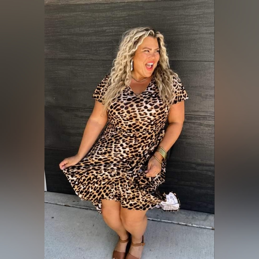 Animal Print Hi Low Dress NEW WITH TAGS